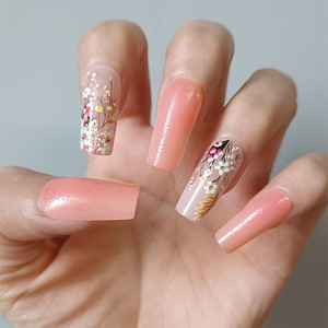 Uñas <span class=keywords><strong>Postizas</strong></span> Francesas OEM Recién Llegadas, Uñas Artificiales Largas, Puntas de Uñas <span class=keywords><strong>Postizas</strong></span> con <span class=keywords><strong>Pegamento</strong></span>, Puntas de Extensión Extra de Alta Calidad - Product Image 4