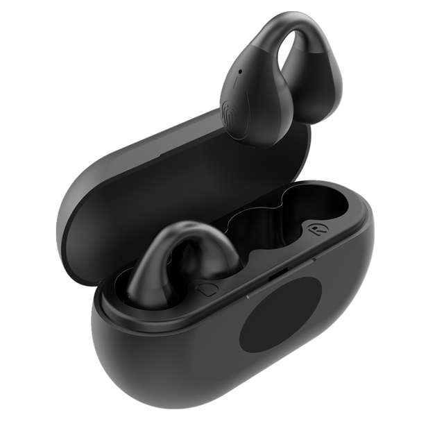 Smart Touch Control Open Ear Headphone Powerful Audio for Music Ear Clip Air Conduction Earphones 16mm Speaker Wireless Earbuds