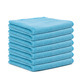 Lot de 12 chiffons de nettoyage carrés en microfibre, absorbants et doux, adaptés aux cuisines, aux fenêtres et au lavage de voitures, avec sac de rangement.