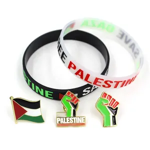 Pengiriman cepat kerajinan logam negara lembut keras kustom Logo emas Plating bros bendera kerah lencana desain Enamel Palestina Pin