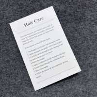 Carte de remerciement personnalisée double face blanche minimaliste pour les soins capillaires, idéale pour les petites entreprises