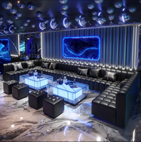 Table VIP moderne pour bar, boîte de nuit, karaoké, salle de danse, avec logo personnalisable, plateau en verre trempé, structure en acier inoxydable