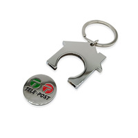 Porte-clés personnalisé en alliage de zinc vintage en forme de maison, avec logo sur mesure et impression sérigraphiée, vente en gros pour fabricants