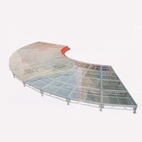 Plateforme de Scène Mobile en Aluminium Réglable à Assemblage Rapide, Épaisseur 18 mm, Dimensions 1x2 m, 1.22x2.44 m, 1x1 m, 1.22x1.22 m