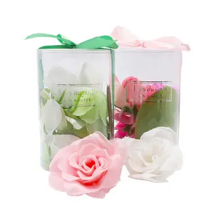 מכירה לוהטת ורדים מלאכותיים זר אריזת מתנה ניקוי הלבנת אמבטיה ייצור סבון פרח לטיפוח עור