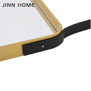 Jinnhome moderno specchio elegante oro antico cornice quadrata appesa a parete in finta pelle bagno specchio decorativo in <span class=keywords><strong>plastica</strong></span> - Product Image 4