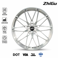 Rines Forjados ZhiGu Premium de 19-22 Pulgadas en Plata Pulida, Entrega en 15 Días para BMW M3 M4 Audi RS Mercedes Porsche Tesla