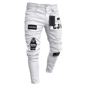 Pantalones pitillo para <span class=keywords><strong>hombre</strong></span> Pantalones pitillo rasgados bordados - Product Image 5