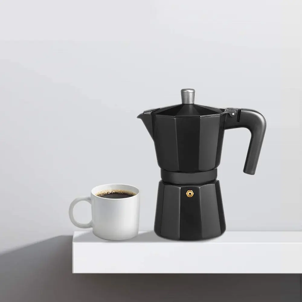 Mini fogão de alumínio para acampamento, fabricante de café expresso moka de alumínio com 4 copos, 4 copos, 6 copos, venda quente da fábrica