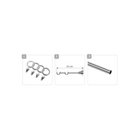 Système de rail double en PVC avancé Bojanek, ensemble complet, rail de plafond réglable, design industriel, blanc, accessoires faciles à installer