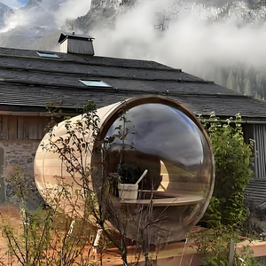 Уличная печь для сауны из массива хемлока на 6 человек с традиционным дизайном и большой вместимостью - Product Image 1