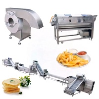 Volledig automatische productielijn voor gebakken aardappelchips/machine voor het produceren van frieten/verwerking van diepvriesfrieten