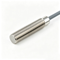 Capteur de proximité capacitif cylindrique M8, 1 mm, blindé, IP67, acier inoxydable, protection contre les courts-circuits, DC10-30V, 100Hz
