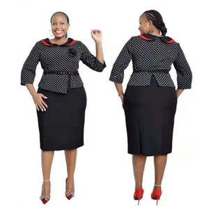 Elegant Dress Elder Ladies Dot Print Church Dresses Turkey Women Dress Plus Size Women Floral Print <b>Clothes</b> - Product Image 2