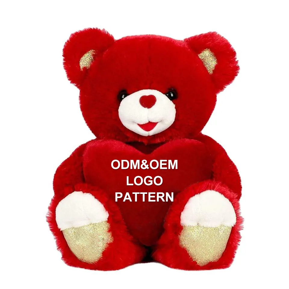 Customized cute love plush toy soft red Valentine's Day plush teddy bear and Mother's Day gift