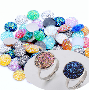 Strass décoratifs de bricolage colorés, 12mm, <span class=keywords><strong>en</strong></span> résine, de bonne qualité et coloré, à dos plat - Product Image 2