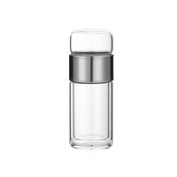 Bouteille en verre Rowey avec infuseur à thé intégré en acier inoxydable 304, conception de séparation thé-eau, sans goût plastique