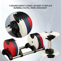 Dumbbell Besi Cor Adjustable Terlaris 24kg 32kg 36kg 40kg Set Peralatan Fitness Beban Bebas untuk Gym
