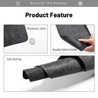 Tapis de souris en feutre Xxl Tapis de protection de bureau pour ordinateur de bureau Tapis de bureau en feutre de polyester Tapis de clavier antidérapant pour ordinateur portable Table de jeu