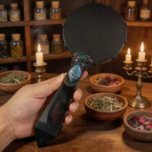 Espejo <span class=keywords><strong>de</strong></span> Obsidiana Negra en Oferta, Espejo <span class=keywords><strong>de</strong></span> Cristal para Adivinación, Meditación, Brujería y Decoración Espiritual, Regalo <span class=keywords><strong>de</strong></span> Halloween - Product Image 3