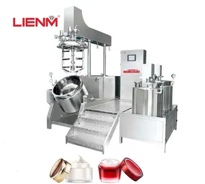 Equipment Cosmetic Cream Tank Wax Silicone Oil Heater Vacuum Emulsifying Mixer Production Line Homogenizing Emulsifier Machine