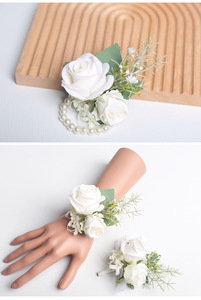 Flor de Muñeca <span class=keywords><strong>para</strong></span> Novia, Hortensia Artificial, Ramillete <span class=keywords><strong>para</strong></span> Novio, Realista, Hecho a Mano, de Rayón, Decoración <span class=keywords><strong>para</strong></span> Celebración de Bodas - Product Image 3