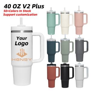 Logo personnalisé V2 Plus 40 OZ Eco inoxydable, isolé sous vide, Sublimation vierge voyage tasse à <span class=keywords><strong>café</strong></span> Thermos bouteille tasse à Double paroi - Product Image 1