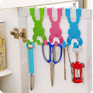 No Drill Cartoon Rabbit Door Hook Creative Iron Over-The-Door <b>Hanger</b> for Clothes Hats Bags - <b>Space</b> <b>Saving</b> Durable Door Back Hook - Product Image 5