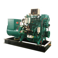 Groupe électrogène diesel marin Weichai 30-100 kW, radiateur en cuivre, refroidissement par eau de mer, WP4CD100E200 WP10CD200E200, triphasé, ATS, CE
