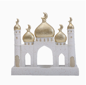 Décorations en résine DAMAI Eid Moubarak, ornements dorés en forme de lune, château, étoile, fournitures artisanales pour la maison, décoration musulmane du Ramadan - Product Image 5