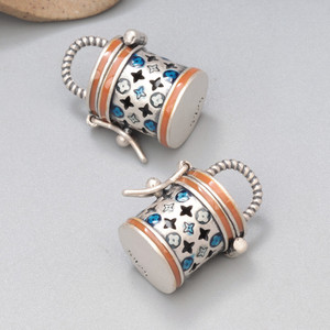 Colgante de collar vintage abrible con diseño de trébol de cuatro hojas y efecto de goteo de cobre, tipo sobre artesanal, en caja Gagau - Product Image 2