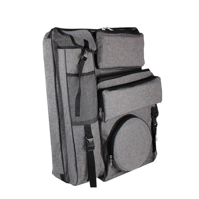 XinyiArt Traveling Outdoor Drawing Portfolio Case Large Capacity Artist Carrying Canvas Art Portfolio Backpack Tote Bag for Art