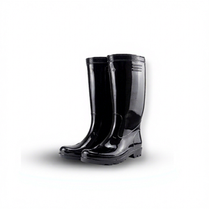 SSBO Grosir Bottes hautes noires en PVC Premium, résistantes aux morsures de serpent, imperméables, durables, antidérapantes, pour jardinage, été et automne - Product Image 1