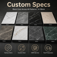 Plaque de PVC Co-extrudé Imperméable Haute Dureté Résistant au Feu pour Panneaux Muraux et Planches de Meubles 4-18mm Marbre Personnalisé