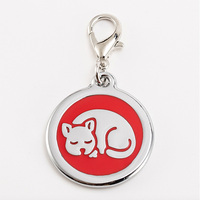 Etiquetas de Identificación Personalizadas con Código QR para Perros, Listas para Enviar, Fabricadas a Medida, Forma Redonda, Logotipo Grabado, Etiqueta de Metal con Cruz para Hombre