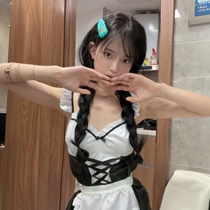 Sexy lingerie, sweet and cute maid set, backless nightgown that makes small breasts look bigger, maid uniform. - Product Image 3