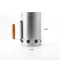 Allumeur de barbecue réutilisable en métal, allume-feu pour barbecue, allume-charbon pour camping et grils extérieurs