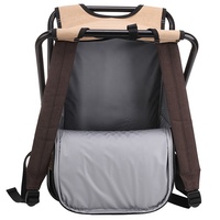 Sac à dos isotherme pour pique-nique 4 personnes, avec support tubulaire pliable, poche avant, compartiment isotherme, conception anti-fuite, bretelles rembourrées