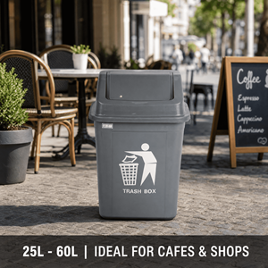 Poubelle extérieure compacte murale portable anti-odeur écologique en plastique HDPE à capteur pour tri sélectif – Vente en gros - Product Image 4