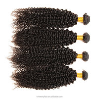 Extensions de Cheveux Humains Naturels 100% Non Traités, Bouclés Kinky, Ondulés Profonds, en Gros, 12A, 10-20''