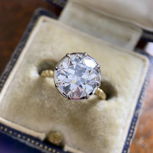 Anello di Fidanzamento Q624 per Donna in Oro Giallo con Diamante Naturale Taglio Brillante Rotondo, Stile Classico, Colore G - Product Image 2