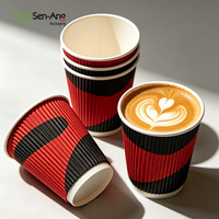 Gobelets en carton ondulé personnalisés SenAng pour emballage de café à emporter – Vente en gros