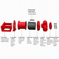 Treuil hydraulique robuste 3T certifié CE ISO 9001 OEM pour grue marine, levage minier, treuil de levage, vente directe usine, personnalisable