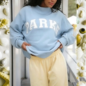 Nuovo Arrivo 2026 Felpa Lunga Oversize in Maglia Autunnale con Stampa Grafica Lettera PARKE, Pullover Casual Ampio - Product Image 3