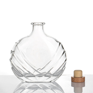 Bouteille de liqueur en verre de forme plate de 70 cl en gros, cristal blanc, <span class=keywords><strong>cognac</strong></span>, brandy, bouteille de vin en verre de 700 ml 750 ml - Product Image 6