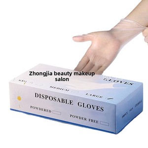 Gants jetables transparents en PVC Meiye à haute élasticité pour salons de beauté et shampoings, en caoutchouc mélangé spécial Ding Qing - Product Image 5