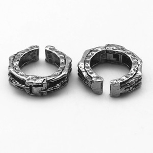 Pendientes de clip con diseño de esqueleto yunnique, plata tibetana, para hombres y mujeres, clips para cartílago, no requiere perforación - Product Image 2