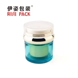 Free Sample 30g Glass Airless Cream Jar With Replaceable Inner Bottle Color And Logo Can Be Customized