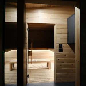 Sala de sauna cuadrada al aire libre para 2 personas con diseño de cabina de vapor seco y bosque - Product Image 6