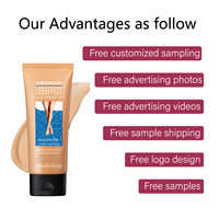 Crème pour les jambes hydratante et estompante instantanée, imperméable, personnalisée OEM/ODM, effet aérographe, marque privée, pour la vente en gros